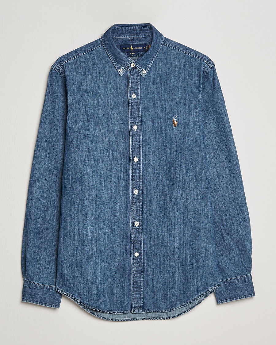 Polo Ralph Lauren Slim Fit Shirt Denim Dark Wash – Azul