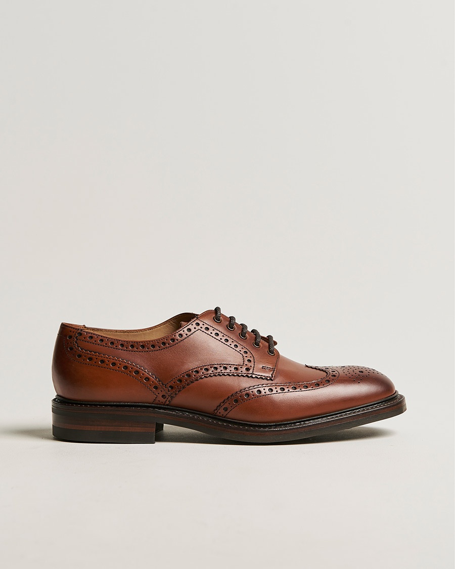 Loake 1880 Chester Brogue Mahogany Burnished Calf – Marrón