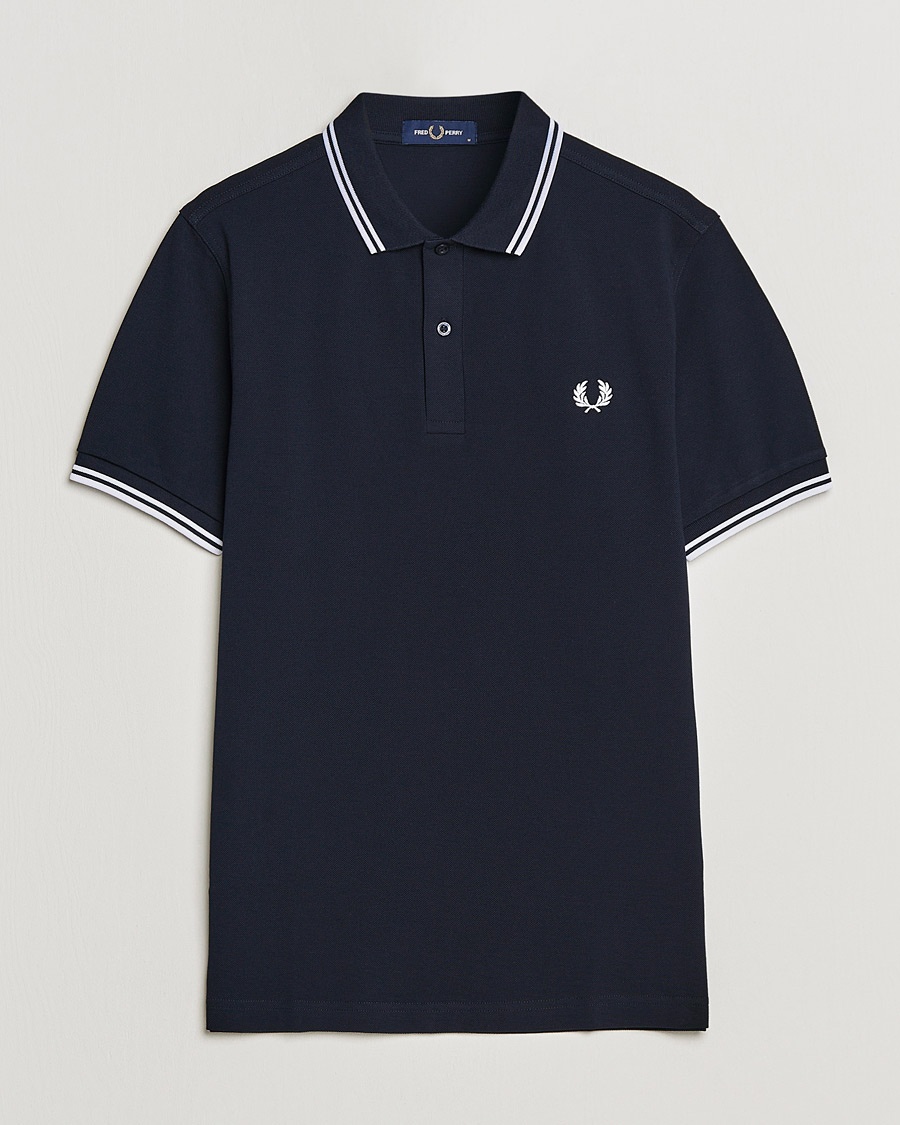 Fred Perry Twin Tipped Polo Shirt Navy/White – Azul