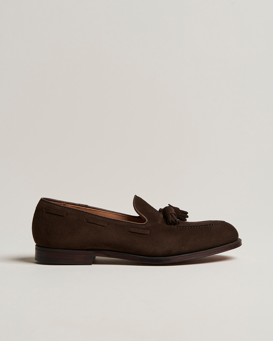 Crockett & Jones Cavendish Tassel Loafer Dark Brown Suede – Marrón