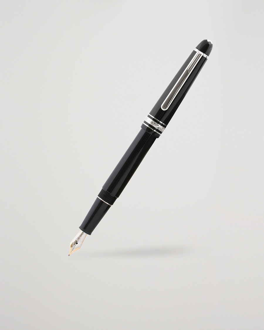 Montblanc 145 Meisterstück M Fountain Pen Platinum Line – Negro