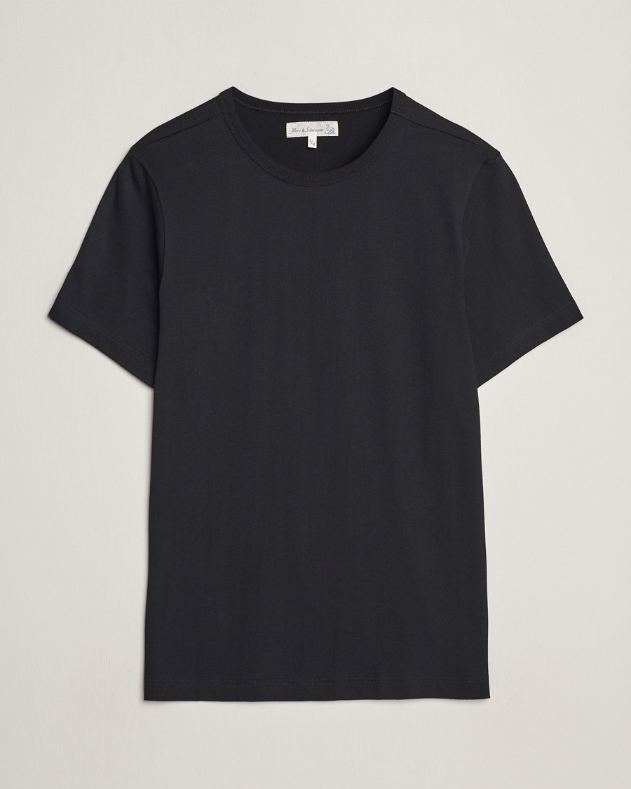 Merz b. Schwanen 1950s Classic Loopwheeled T-shirt Black – Negro