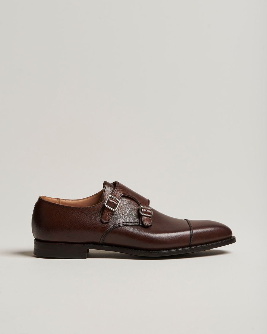 Crockett & Jones Lowndes Monkstrap City Sole Dark Brown Calf – Marrón