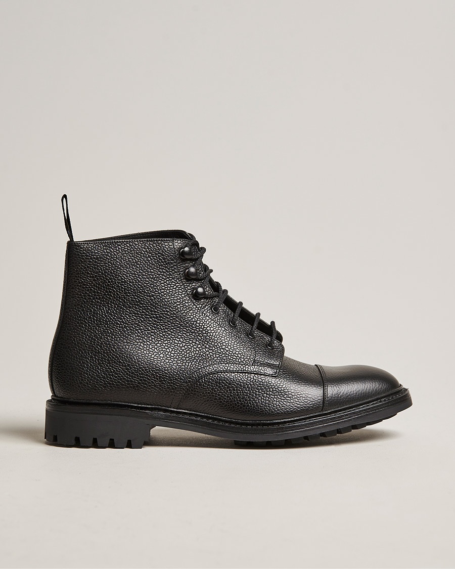 Loake 1880 Sedbergh Derby Boot Black Calf Grain – Negro