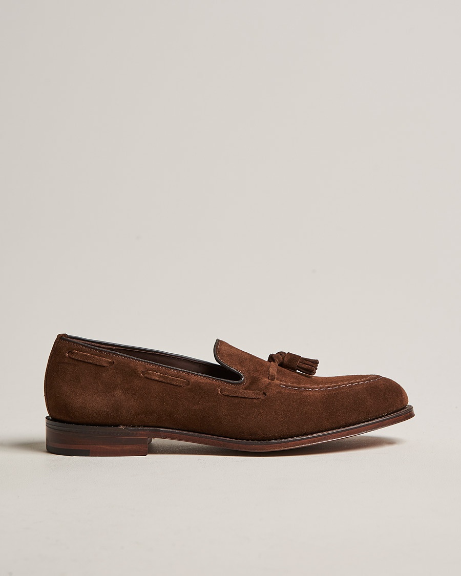 Loake 1880 Russell Tassel Loafer Polo Oiled Suede – Marrón