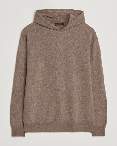 Oscar Jacobson Pascal Wool/Cashmere Hoodie Light Brown – Marrón