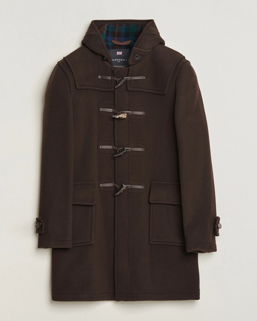Gloverall Morris Duffle Coat Brown/Tartan – Marrón