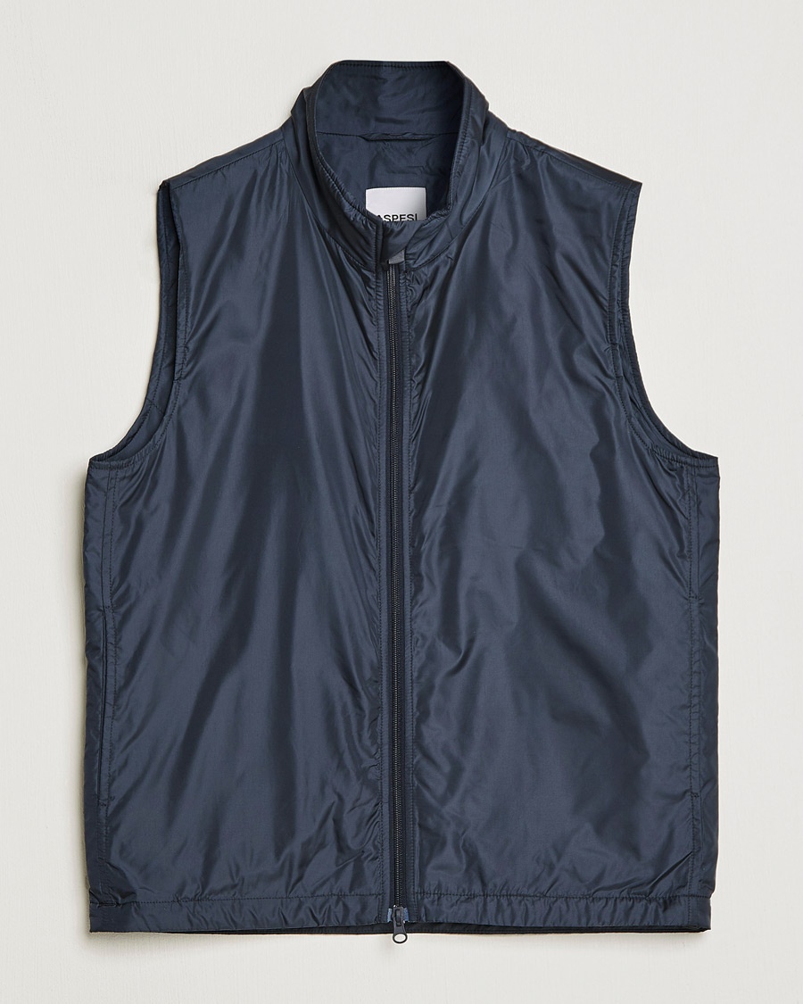 Aspesi Vernes Nylon Gilet Navy – Azul