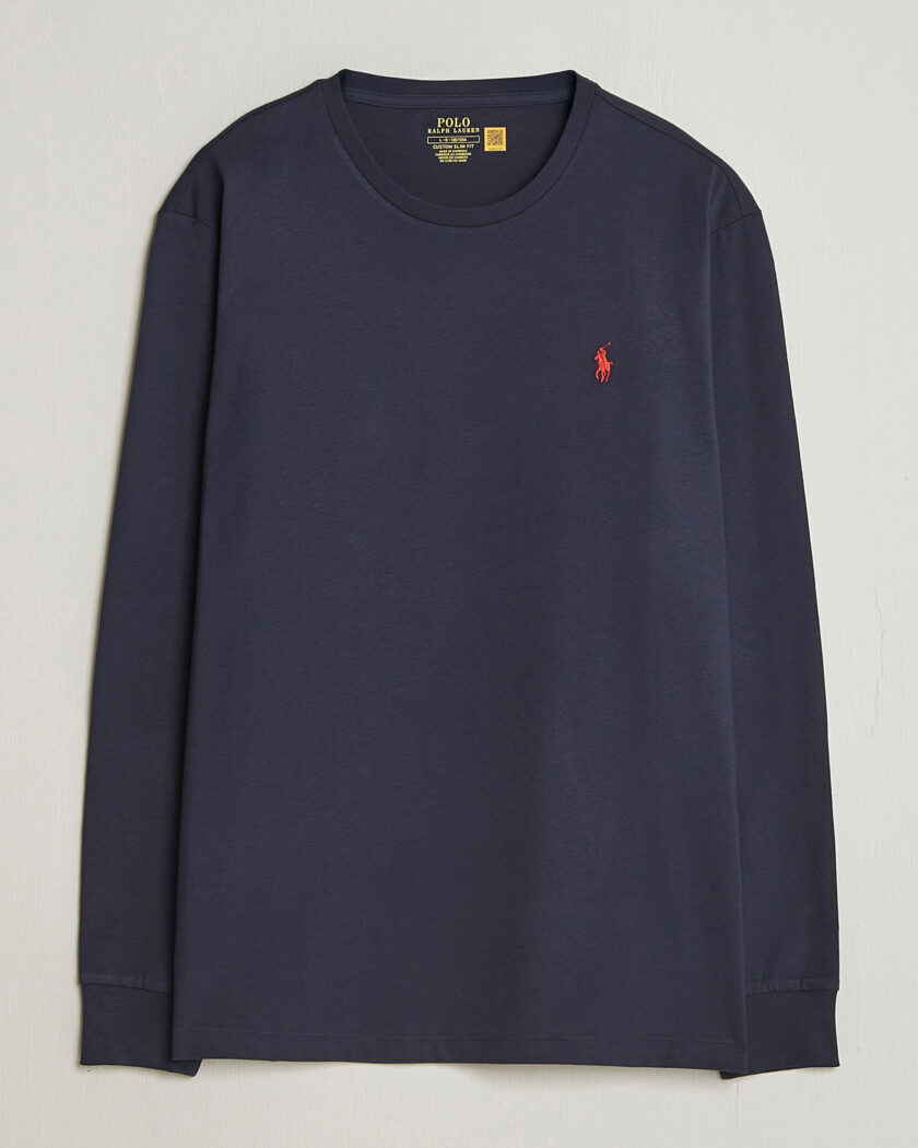 Polo Ralph Lauren Custom Slim Fit Long Sleeve Tee Ink – Azul