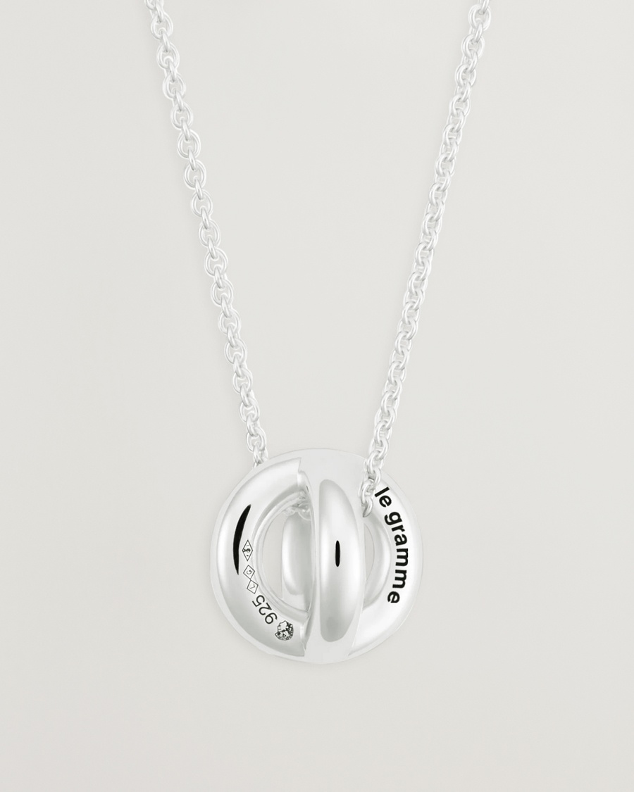 LE GRAMME Entrelacs Pendant Necklace Sterling Silver 3g – Plata