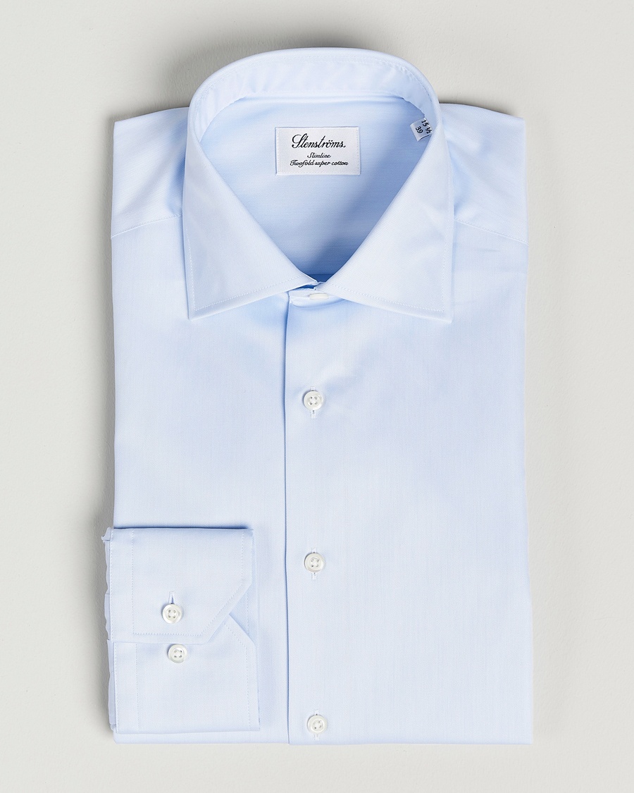Stenströms Slimline Cut Away Shirt Light Blue – Azul