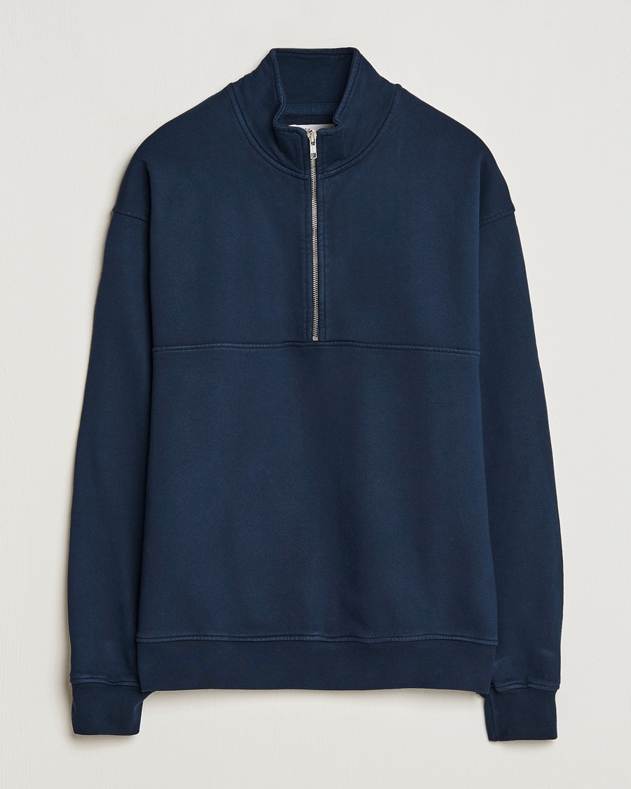 Colorful Standard Classic Organic Half-Zip Navy Blue – Azul