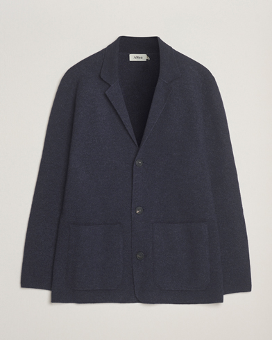 Altea Soft Wool Knitted Blazer Navy – Azul