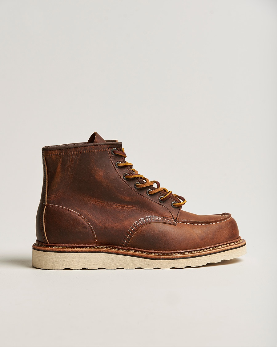 Red Wing Shoes Moc Toe Boot Copper Rough/Though Leather – Marrón