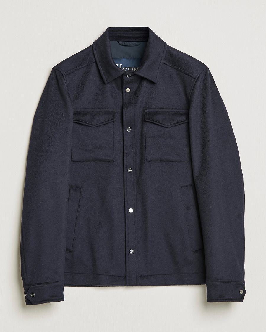 Herno Cashmere Overshirt Navy – Azul