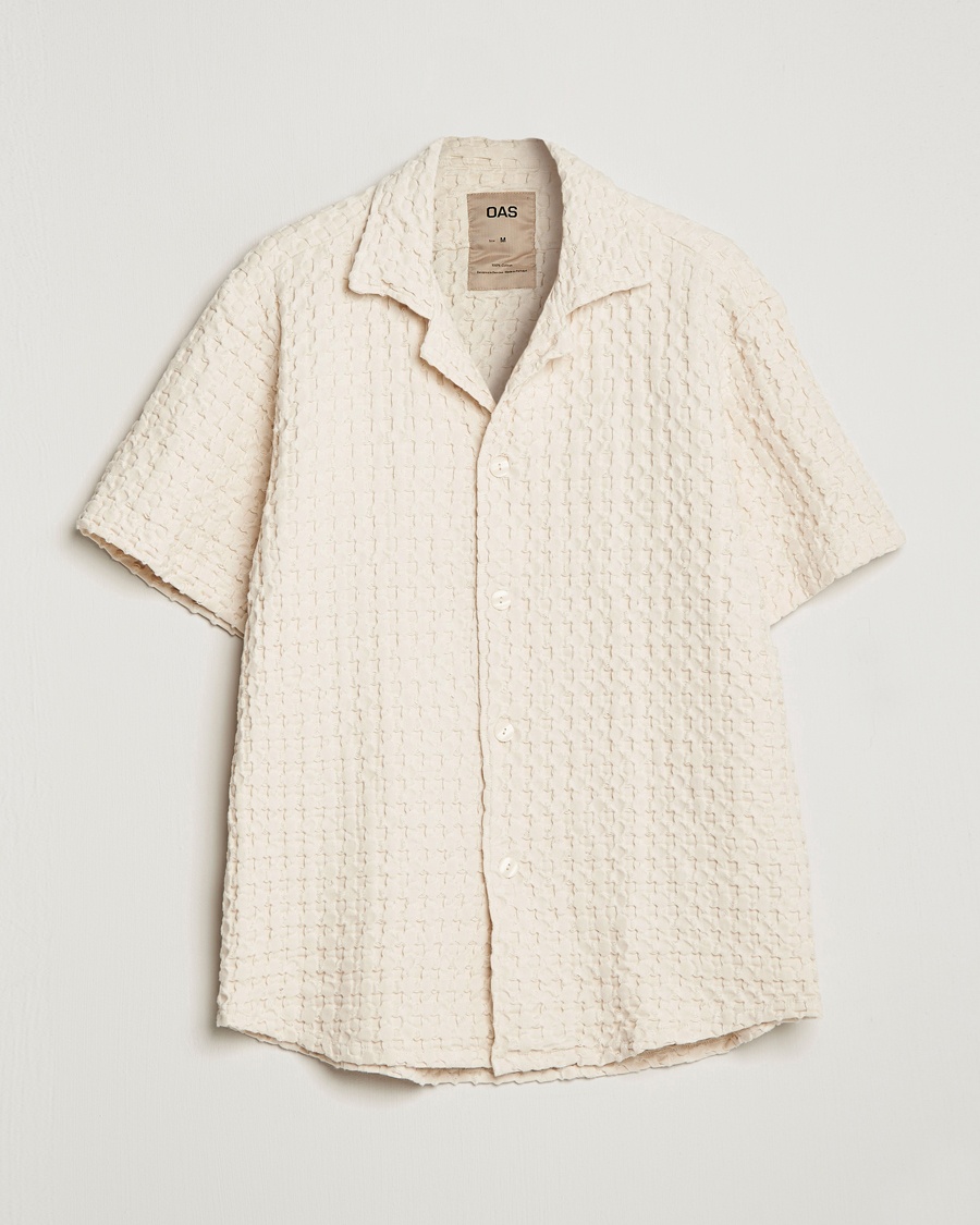 OAS Cuba Waffle Shirt Ecru – Blanco