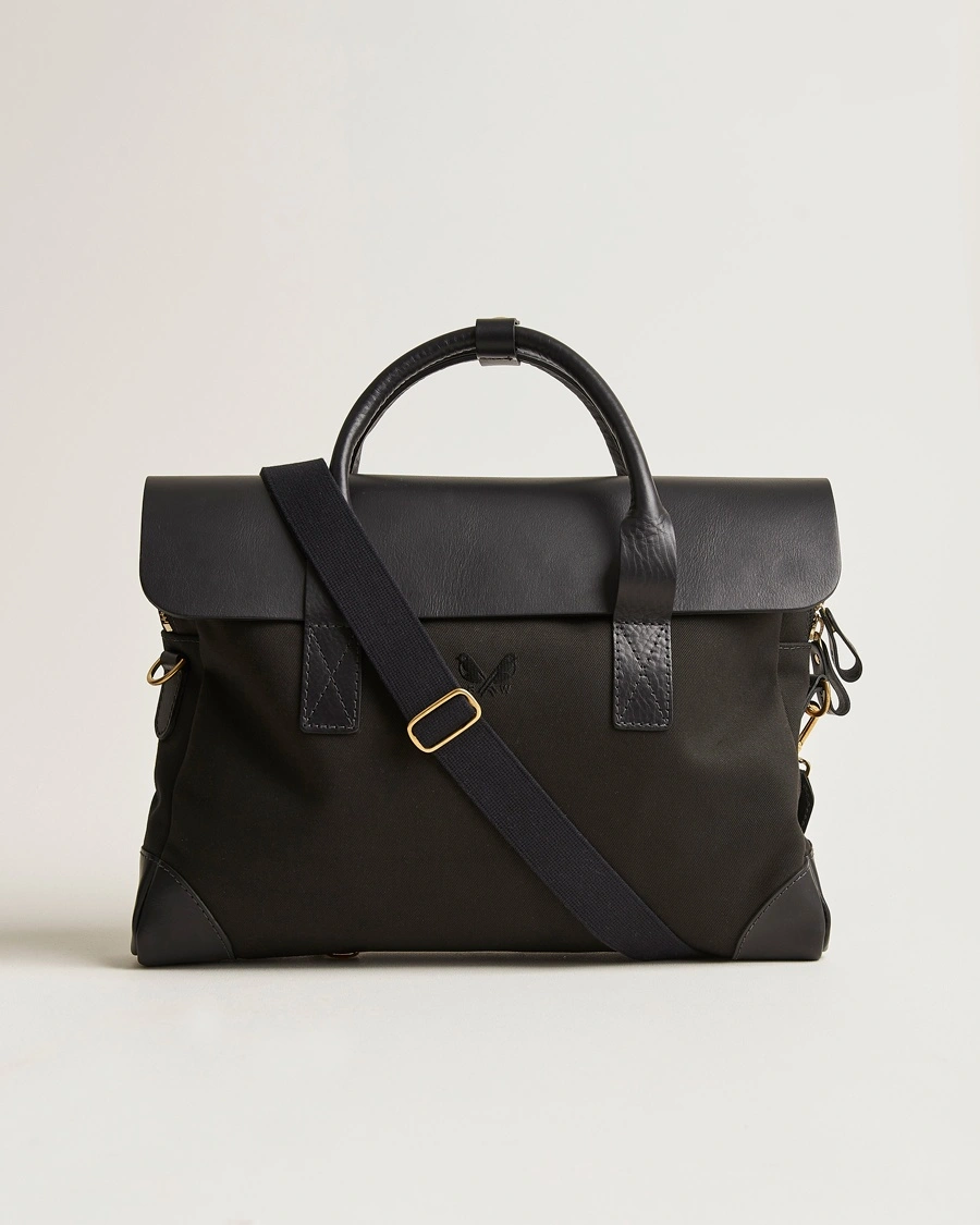 Bennett Winch Canvas Briefcase Black – Negro