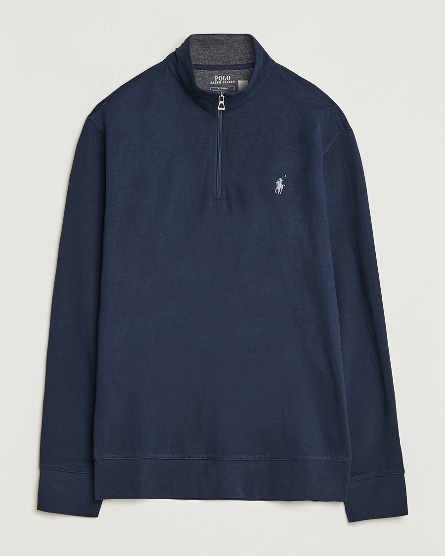 Polo Ralph Lauren Double Knit Half-Zip Sweater Aviator Navy – Azul