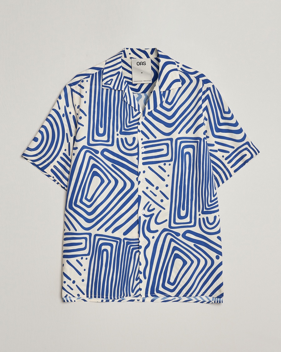 OAS Viscose Resort Short Sleeve Shirt Eldovado – Azul