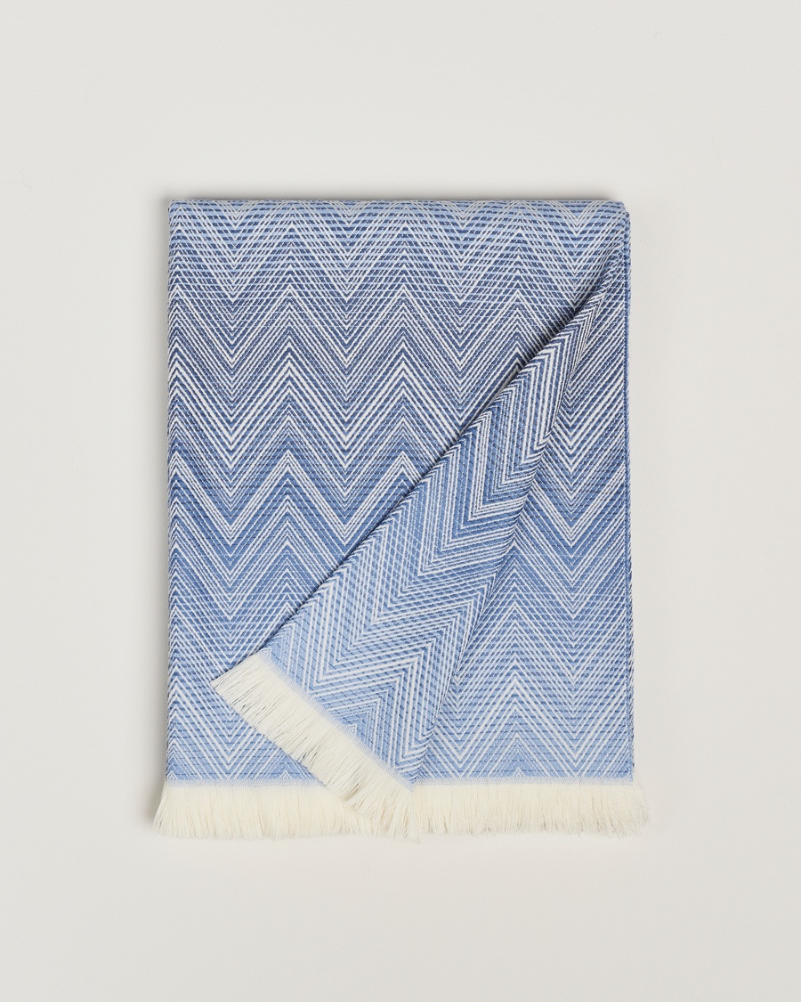 Missoni Home Timmy Wool Throw 130x190cm Blue – Azul