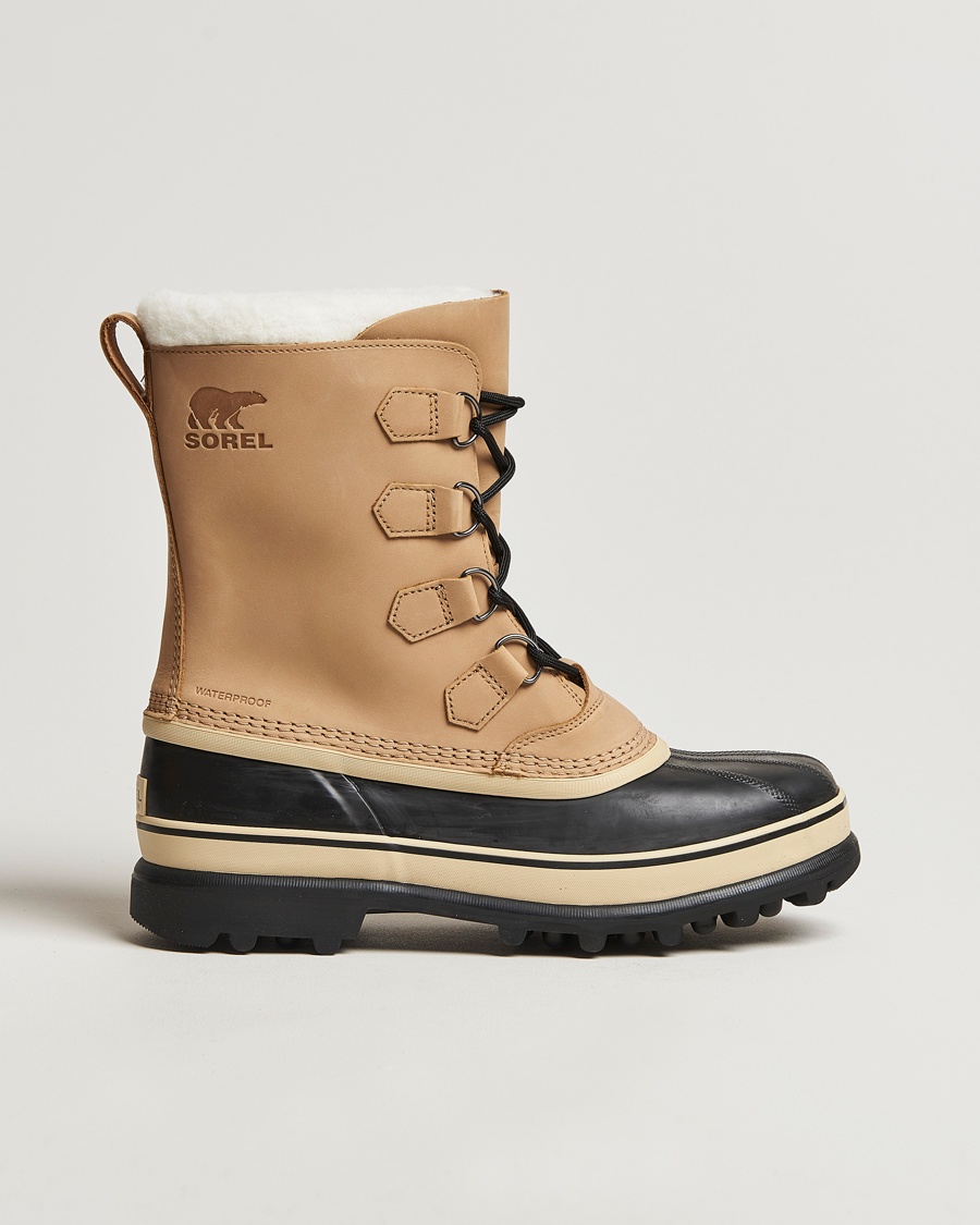 Sorel Caribou WP Felt Lined Leather Boots Buff – Beige