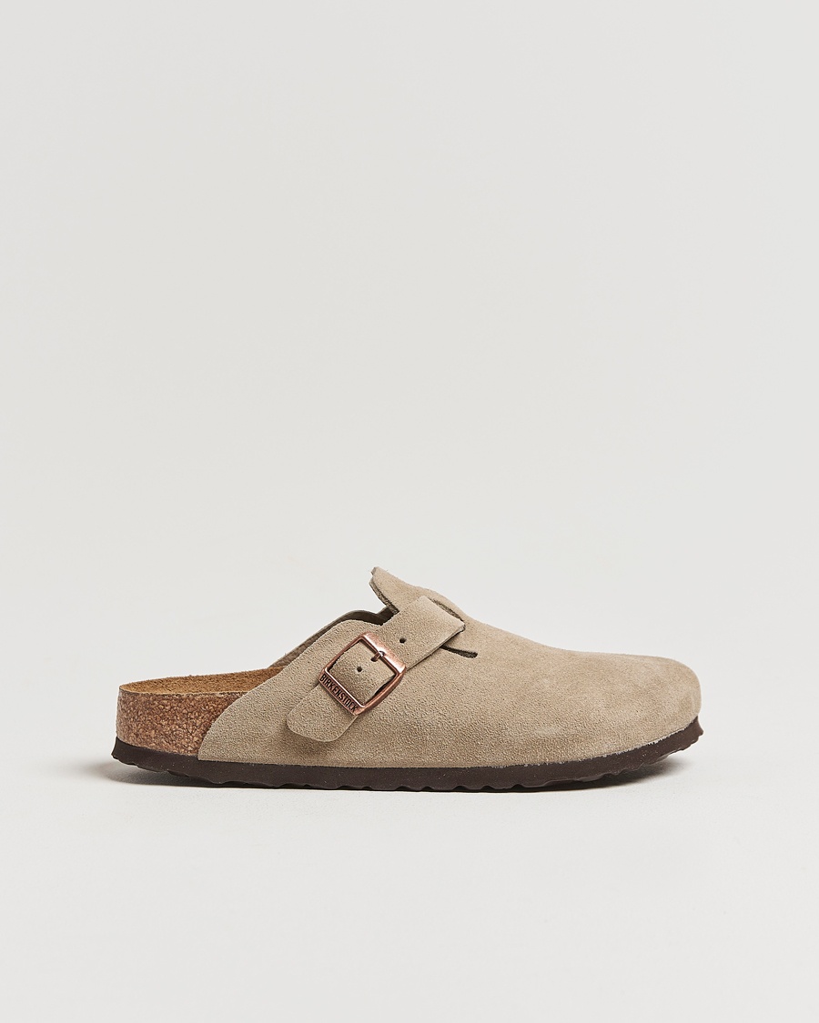 BIRKENSTOCK Woman Boston Soft Footbed Taupe Suede – Beige