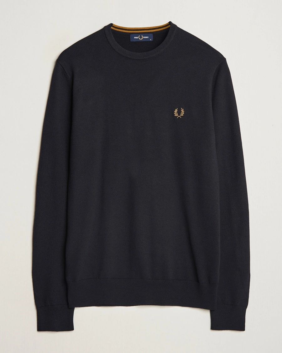 Fred Perry Classic Crew Neck Jumper Navy – Azul
