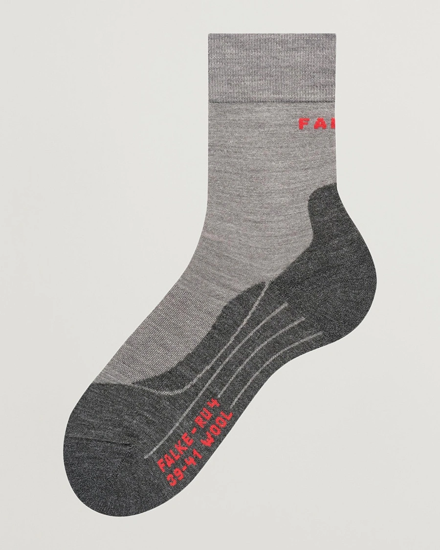 Falke Sport RU4 Endurance Wool Running Socks Light Grey Mel – Gris