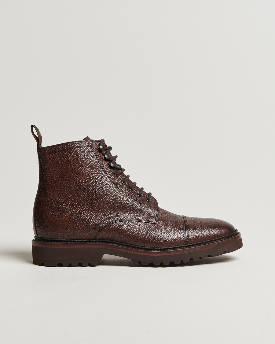 Loake Shoemakers Aquarius Grained Lightweight Boot Dark Brown – Marrón