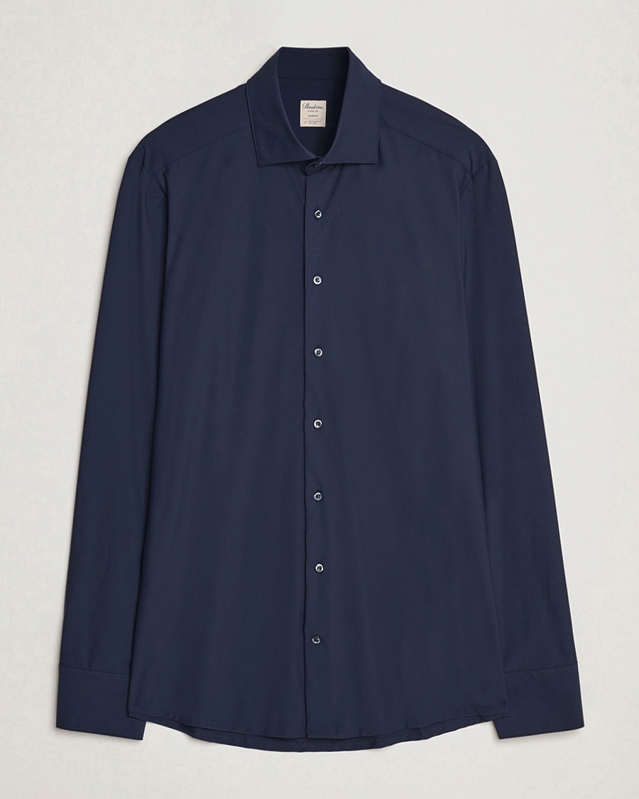 Stenströms Slimline Stretch Jersey Shirt Navy – Azul