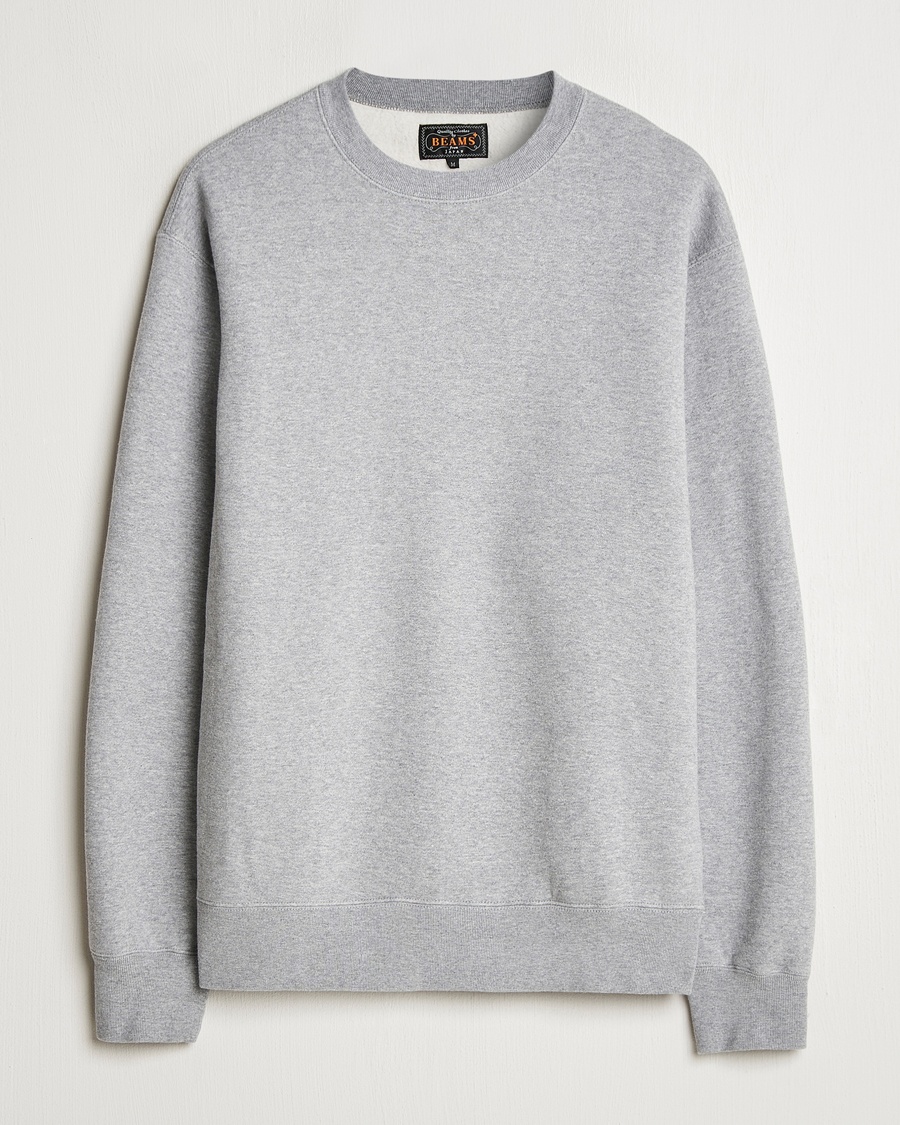 BEAMS PLUS Japanese Cotton Sweatshirt Heather Grey – Gris