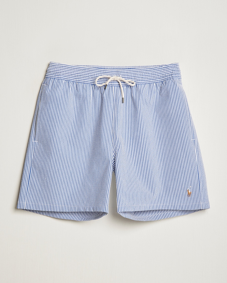 Polo Ralph Lauren Traveler Mid Trunk Seersucker Cruise Royal – Azul