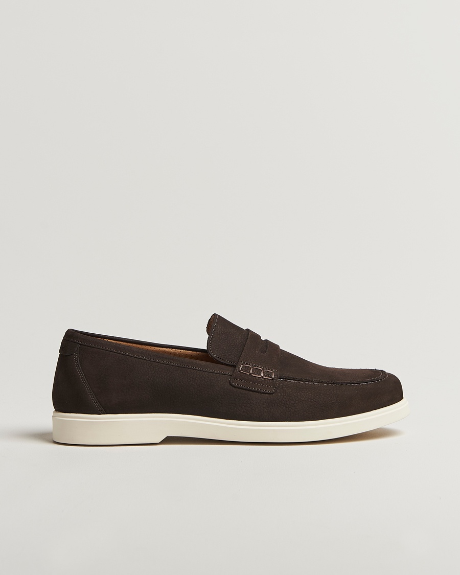 Loake 1880 Como Nubuck Loafers Dark Brown – Marrón