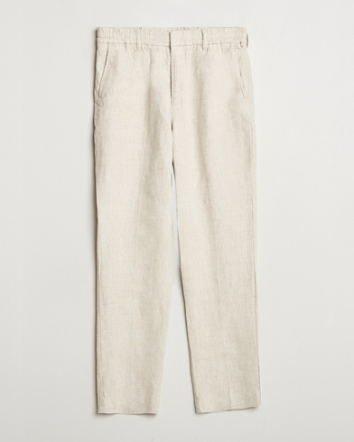 NN07 Billie Linen Drawstring Trousers Oat – Beige