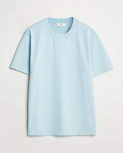NN07 Adam Logo Crew Neck T-Shirt Winter Sky – Azul