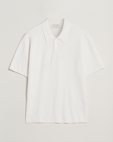 Tiger of Sweden Reid Structured Knitted Polo Pure White – Blanco