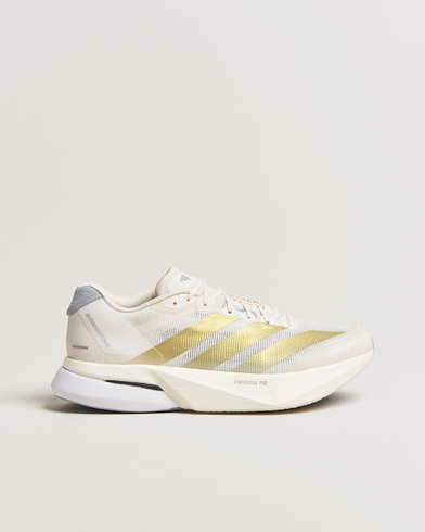adidas Performance Adizero Boston 13 Running Sneaker White/Gold – Blanco