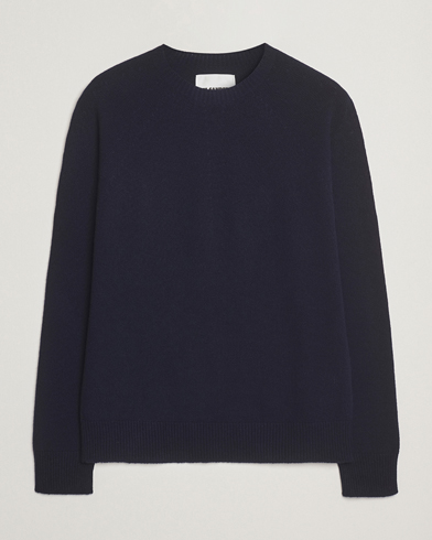 Jil Sander Wool/Cashmere Round Neck Sweater Navy – Azul