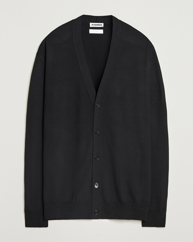 Jil Sander Superfine Merino Cardigan Black – Negro