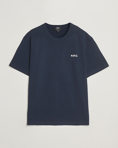 A.P.C. Boxy Fit Petit VPC T-Shirt Dark Navy/Ecru – Azul