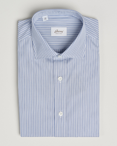 Brioni Classic Dress Shirt Blue Stripe – Azul