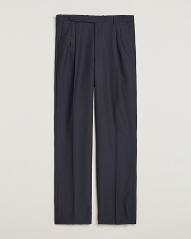Brioni Capri Wool Trousers Navy – Azul