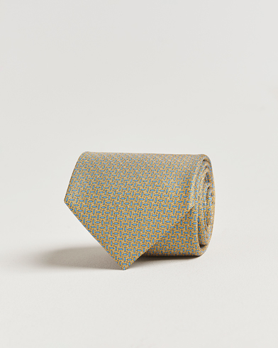 Brioni Printed Silk Tie Yellow – Amarillo