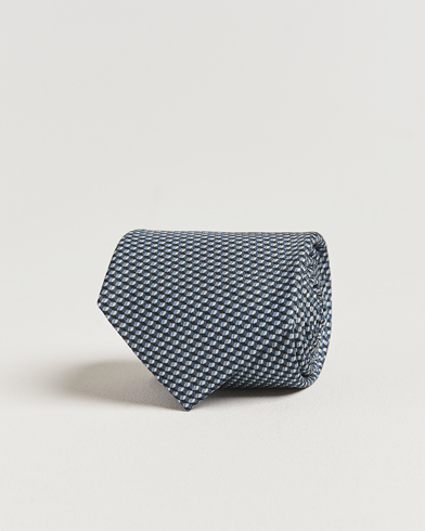 Brioni Printed Silk Tie Navy – Azul