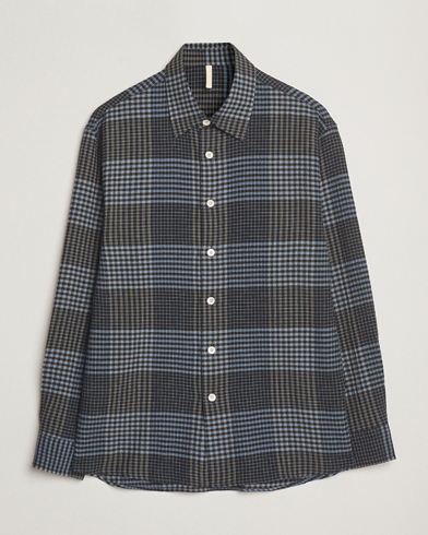Sunflower Studio Flannel Shirt Blue Check – Azul