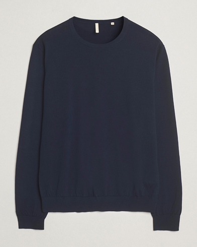 Sunflower Merino Crew Neck Navy – Azul