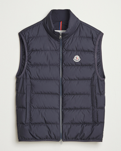Moncler Contrin Down Vest Navy – Azul