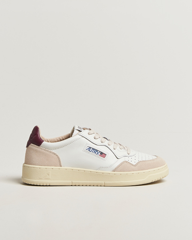 Autry Medalist Low Sneaker White/Burgundy – Blanco