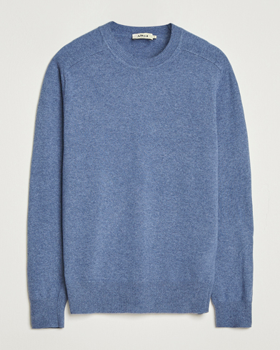 Altea Wool/Cashmere Crew Neck Pullover Blue – Azul