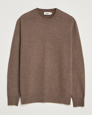 Altea Wool/Cashmere Crew Neck Pullover Brown – Marrón